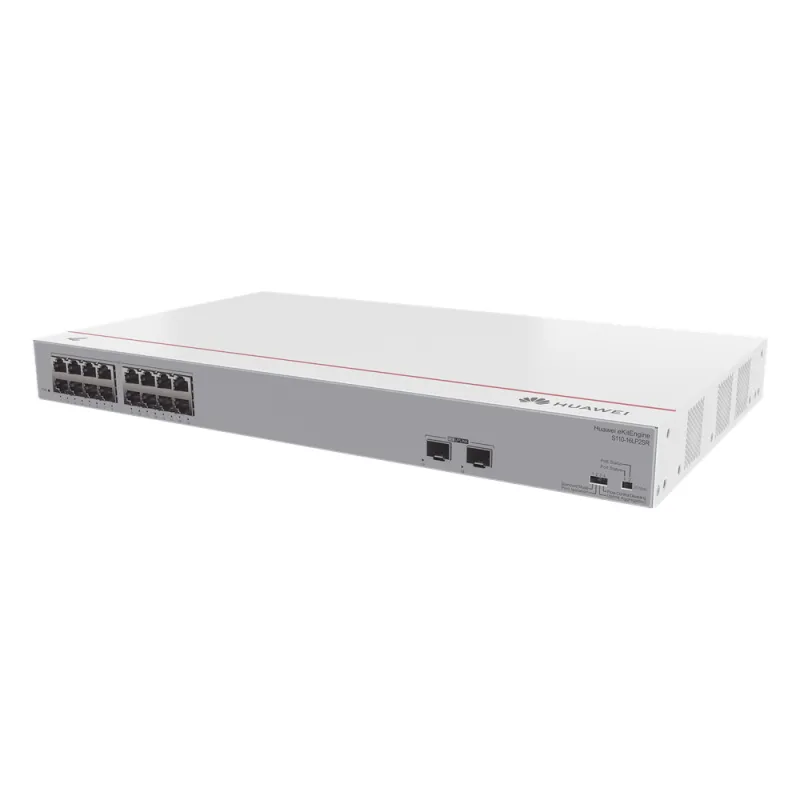 Switch Gigabit No Administrable PoE / 16 puertos 10/100/1000 Mbps (PoE) / 2 Puertos SFP Uplink / 124W