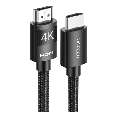 Cable HDMI 2.0 de Nylon Trenzado | 2 Metros (6.56 Pies) | 4K@60Hz | ARC | Dolby ATMOS | True HD | TMDS | HDR | 3D Inversivo | 18Gbps | 3 Capas de Protección + 4 de Blindaje | Niquelado | Carcasa de Aluminio