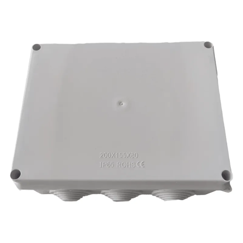Caja de Derivación-Conexión para Exterior IP65 con 10 Entradas / 200 x 155 x 80 mm (7.9 x 6.1 x 3.1 in) / Sellado Seguro con Empaque + 4 Tornillos / Resiste Agua, Polvo y Sol Directo