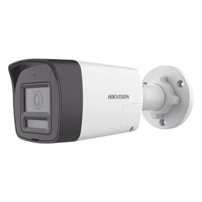 [Audio Bidireccional + Dual Light + ColorVu] Bala TURBOHD 2 Megapixel (1080p) / Lente 2.8 mm / 30 mts IR EXIR + 20 mts Luz Blanca / Micrófono y Bocina Integrado / Exterior IP67 / Metal / dWDR