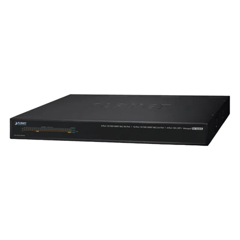 Switch AV Profesional para Integraciones Audiovisuales, , 8 Puertos PoE Gigabit 802.3bt, 16 Puertos PoE Gigabit 802.3at, 4 Puertos SFP 10 G, Hasta 450 W de Potencia