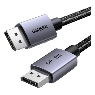 Cable DisplayPort 1.4 | 3 Metros (9.84 Pies) | Resolución 8K@60Hz | Blindaje Interno Múltiple | 3D/HDR+/HDCP | 32.4 Gbps | FreeSync G-Sync | Certificado VESA | Núcleo de Cobre Estañado | Malla de Nylon | Carcasa de Aluminio