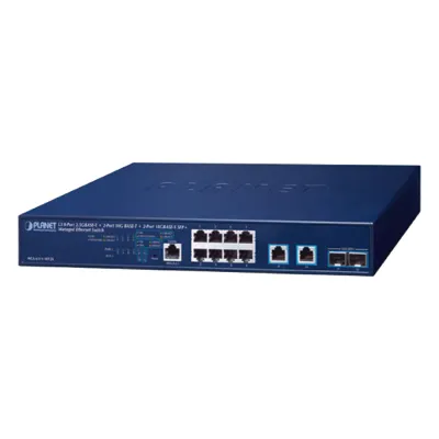 Switch Administrable Capa 3, 8 Puertos de 2.5G BASE-T, 2 Puertos de 10 G BASE-T, 2 Puertos SFP de 10 G