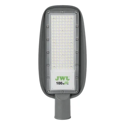 Luminaria LED de 100 W / 100 - 265 V CA~50/60 Hz / Fotocelda / Color Blanco/ Dimensiones 200 x 465 x 78 mm / Ángulo de Luz 135°.