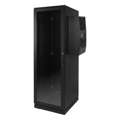 Gabinete de Telecomunicaciones ProLine V/D, 700 mm de Ancho, 800 mm de Profundidad, Compatible Con Aire Acondicionado Tipo G28, 42 UR, Color Negro