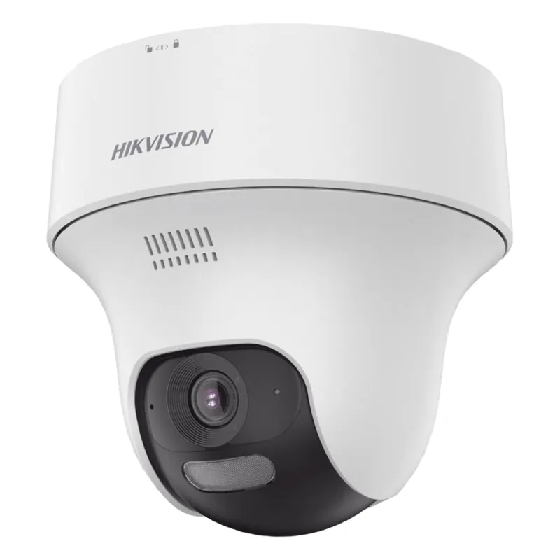 Turret PT IP 4 Megapixel / Lente 2.8 mm / Dual Light (20 mts IR + 15 mts Luz Blanca) / Wi-Fi / IP54 / dWDR / H.265 / Audio Bidireccional (Micrófono y Bocina) / Micro SD