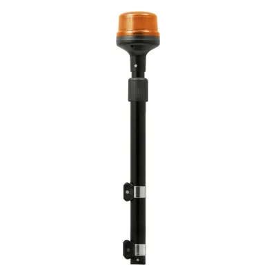 Luz Telescópica para Motocicletas de 8 LED, Ambar, Lente Ambar, SAE