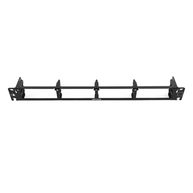 Fiber, Panel, Lightverse Combo, Rack Mount, 1U, Fixed Access, Empty, 4 Openings, Black, Shielded Flat Without Wire Manager