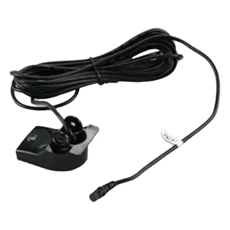 Transductor Marino GARMIN 010-10249-20 / Montaje en Espejo de Popa / Frecuencia Dual 77-200 kHz / Potencia 500 W / Profundidad Máxima 900 ft (274 m) / Haz 45-15 Grados / Sensor de Profundidad y Temperatura Integrado / Cable 30 ft (9.1 m) / Conector 4 Pin