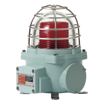 Señal Luminosa Antiexplosión LED / Rotativa / Xenón / Ex d IIC T6 Gb / IP66 / AC-DC 12-230V / Zonas 1 y 2 / Temperatura -40°C a 60°C / Carcasa Aluminio / Lente Vidrio Templado