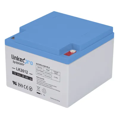 Batería de respaldo 12 V | 26 Ah AGM | Especial para Seguridad Electrónica | UPS | Sistemas de Emergencia | Vida útil 5 años | Terminales M5