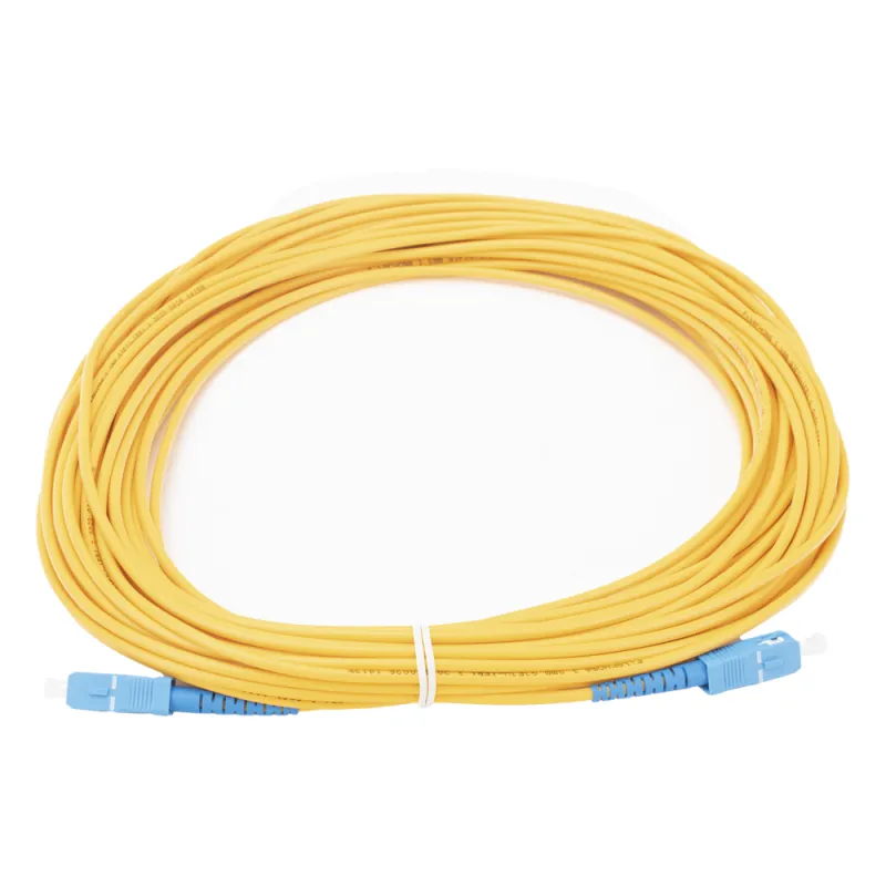Jumper de Fibra Óptica Monomodo SC/UPC-SC/UPC Simplex de 20 Metros (65.62 Pies), 3mm