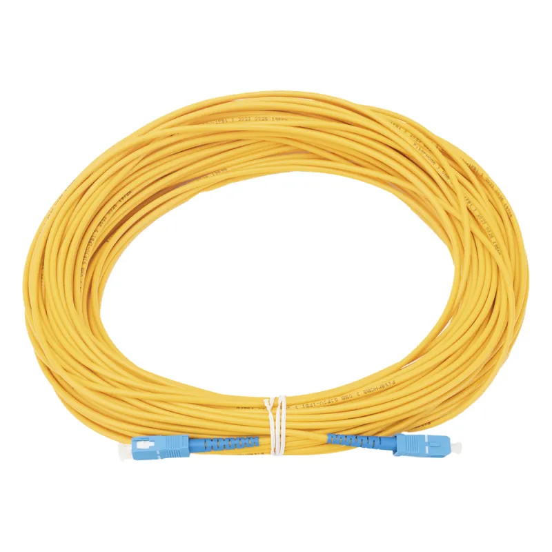 Jumper de Fibra Óptica Monomodo SC/UPC-SC/UPC Simplex de 30 Metros (98.43 Pies), 3mm