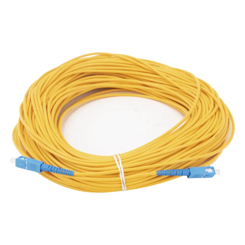 Jumper de Fibra Óptica Monomodo SC/UPC-SC/UPC Simplex de 50 Metros (164.04 Pies), 3mm