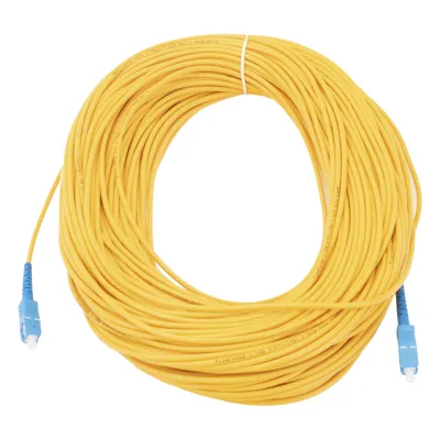 Jumper de Fibra Óptica Monomodo SC/UPC-SC/UPC Simplex de 60 Metros (196.85 Pies), 3mm
