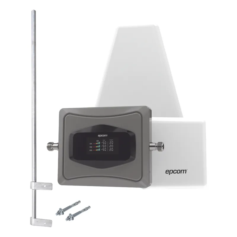 Kit Amplificador de Señal Celular 4G/ Incluye Mástil / Mejora las llamadas convencionales y VoLTE / Soporta datos de tecnologías 2G, 3G y 4G de TELCEL, AT&T y MOVISTAR / Cubre hasta 600 m2.