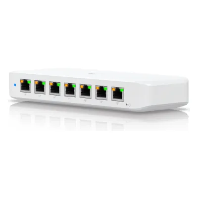 USW Ultra 60W Switch de 8 Puertos GbE (7 Puertos PoE+ y 1 Puerto Entrada PoE++) con Opciones de Montaje Versátiles