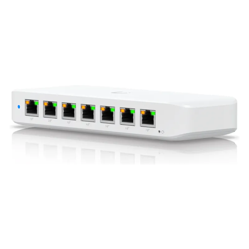USW Ultra 60W Switch de 8 Puertos GbE (7 Puertos PoE+ y 1 Puerto Entrada PoE++) con Opciones de Montaje Versátiles