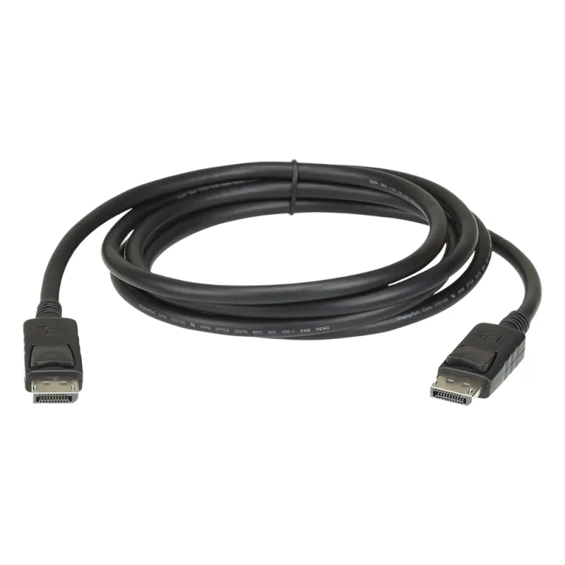 Cable DisplayPort | Longitud 2m | Alta definición | Hasta 8K | HDR Dinámico | 32 canales de audio digital | Pestañas de seguridad con botón de liberación