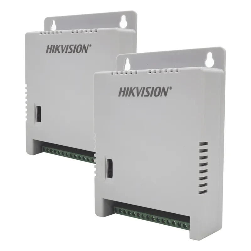 2 Fuentes de Poder Regulada (12 Vcc / 13.5 Vcc / 15 Vcc) para 16 Cámaras / 1 Amp por Salida / Voltaje de Entrada 90 - 130 VCA / Soporta 4K / Modo para Largas Distancias