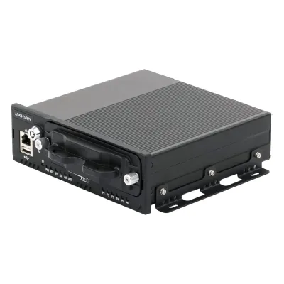 NVR Móvil Vehicular de 8 Canales / 4 PoE + 4 vía Switch / 2 Megapixel / H.265 / GPS + Sensor G / 2 Bahías HDD / RJ45 / Aluminio Industrial
