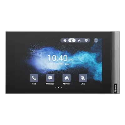 MONITOR INTERIOR LINUX PARA VIDEOPORTERO IP / PANTALLA TÁCTIL 7 PULGADAS / WIFI 6 / POE / SIP / 8 ENTRADAS DE ALARMA / INSTALACIÓN HORIZONTAL O VERTICAL / COLOR GRIS OSCURO