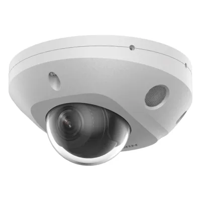 [Dual Light + 2 Micrófonos Integrados] Mini Domo IP 4 Megapixel / Lente 2.8 mm / 30 mts Luz Blanca + 30 mts IR / ACUSENSE / Exterior IP67 / IK08 / WDR 120 dB / PoE / ONVIF / MicroSD / ACUSEEK