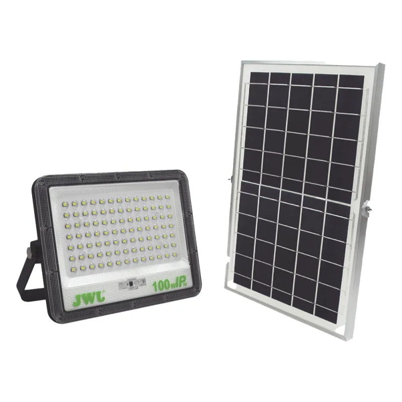 Reflector de 100 W con Panel Solar / Batería 3.2 V CD / T.C.C. 6 500 K / IP66.