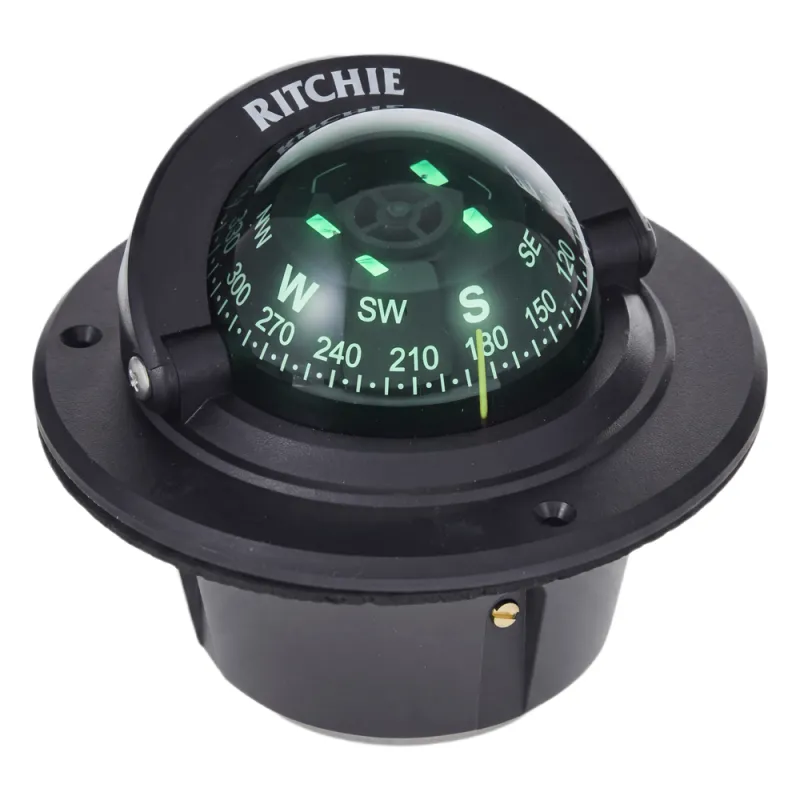 Brújula de Navegación Marítima Ritchie F-50 / Montaje Flush / Dial 2 3/4" (70 mm) / Iluminación Nocturna Verde / DirectiveForce Magnets / Construcción Compuesta Alta Temperatura / 100% Reparable