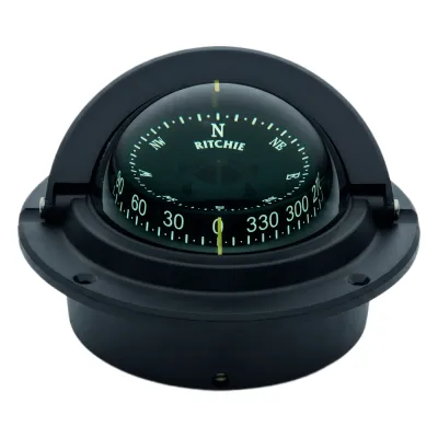 Brújula de Navegación Marítima Ritchie F-83 / Montaje Flush / CombiDial 3" (76 mm) / Iluminación NiteVu Verde / DirectiveForce Magnets / Construcción Compuesta Alta Temperatura / 100% Reparable