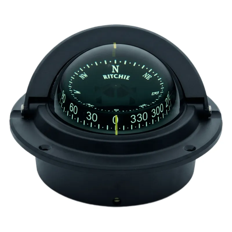 Brújula de Navegación Marítima Ritchie F-83 / Montaje Flush / CombiDial 3" (76 mm) / Iluminación NiteVu Verde / DirectiveForce Magnets / Construcción Compuesta Alta Temperatura / 100% Reparable