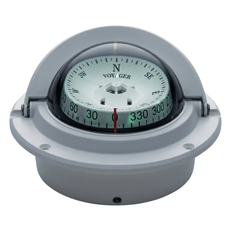 Brújula de Navegación Marítima Serie Voyager / Montaje Empotrado / 3" (76 mm) / Compensadores Integrados / Iluminación Nocturna NiteVu / Imán DirectiveForce / Montaje Fácil / 100% Reparable