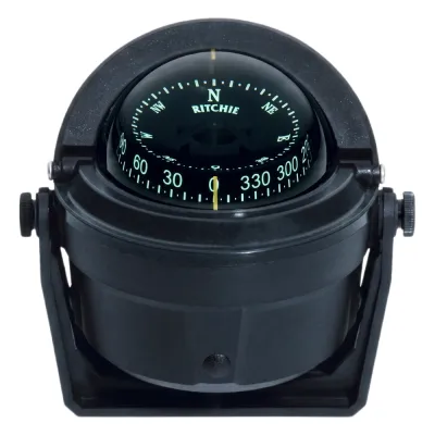 Brújula de Navegación Marítima Ritchie Voyager B-81R / Montaje en Bracket / CombiDial 3" (76 mm) / Iluminación NiteVu Verde / DirectiveForce Magnets / Escudo Solar Móvil / 100% Reparable