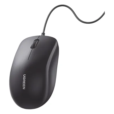 Mouse Óptico USB | Cable USB de 1.5 metros | 3 Botones | 1200DPI | Diseño Ergonómico | Silencioso | Color Negro | Windows / MacOS / Linux / Chrome y otros | También Compatible con DVR / NVR.
