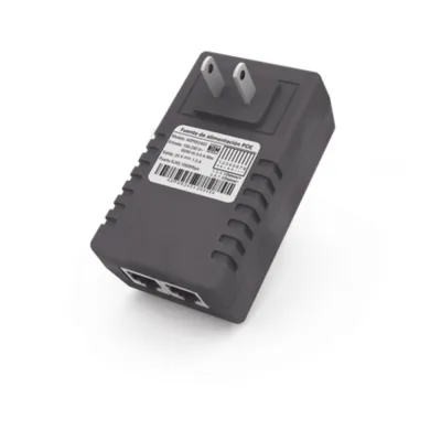 Adaptador de pared / Inyector PoE / 48 Vcc / 0.5 A / Controlado por chip IC / Protección contra OV, OC, SC, UV/ Fácil de instalar