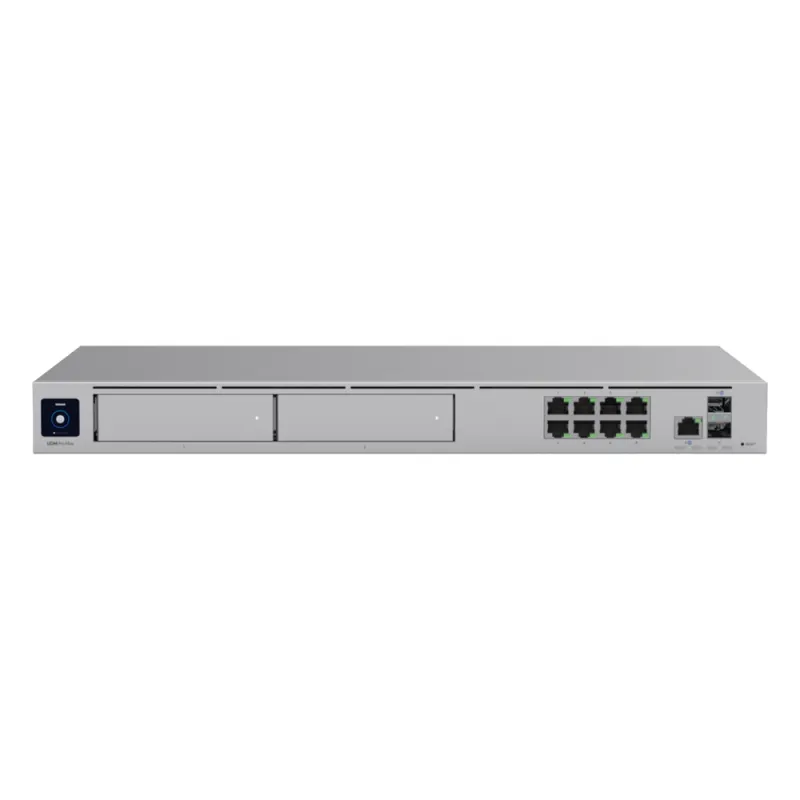UniFi Dream Machine Pro Max – Cloud Gateway Empresarial con Soporte para 150 Dispositivos y 2000 Clientes, 5 Gbps de Ruteo con IDS/IPS, 2 Bahías para HDD 3.5, SSD Interno de 128 GB, Failover, Balanceo de Carga y VPN/SD-WAN