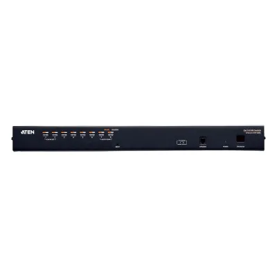 Switch KVM | Conexión Cat 5e | 8 puertos | Resolución 1920 x 1200 | Conexión de Múltiples Switches | Compatible Windows, Linux, Mac