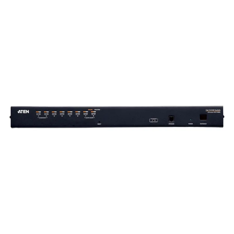 Switch KVM | Conexión Cat 5e | 8 puertos | Resolución 1920 x 1200 | Conexión de Múltiples Switches | Compatible Windows, Linux, Mac