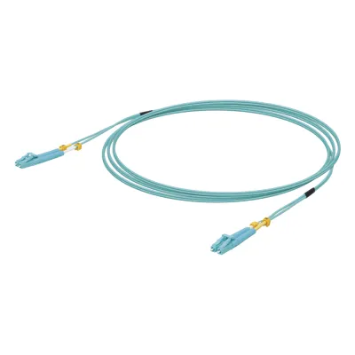 Jumper de Fibra Óptica Multimodo LC-LC Duplex 10 G, 50/125 OM3, Color Aqua, 3 Metros (9.84 Pies)