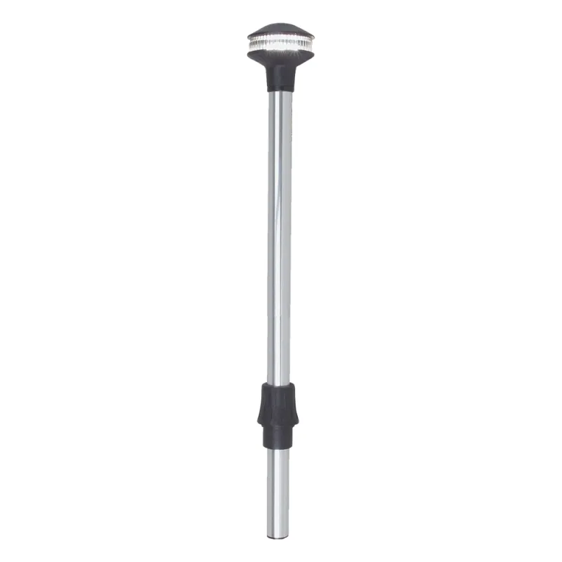 Luz de Navegación, 2 Millas USCG Certificada, 12 Volt, 9 Watts, Polo Stow-A-Way Plug-In, Lente Fluted Clear, Contactos Bañados en Oro, Collar de Bloqueo