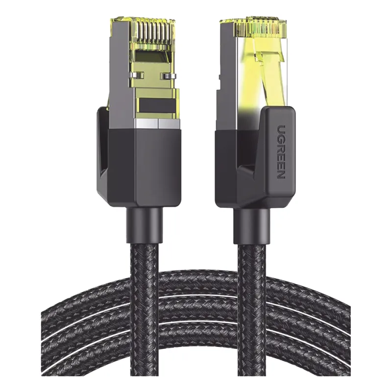 Cable Ethernet Cat7 CLASS F/FTP Redondo con Malla de Nylon 1 Metro (3.28 Pies)