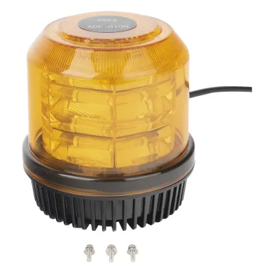 Burbuja Estroboscópica de 12 LED Gen 3 / Color Ámbar / Montaje Fijo con Tornillos / 10-30 VCD / IP66 / Certificación ECER65 y R10 / Ø115 x 126 mm (4.5 x 5 in)