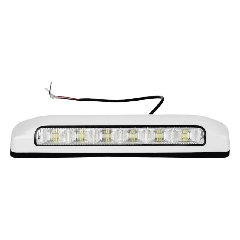 Luz de Escena, 6 LED, IP67, con bisel color blanco, Ideal para Ambulancias y Vehiculos de trabajo
