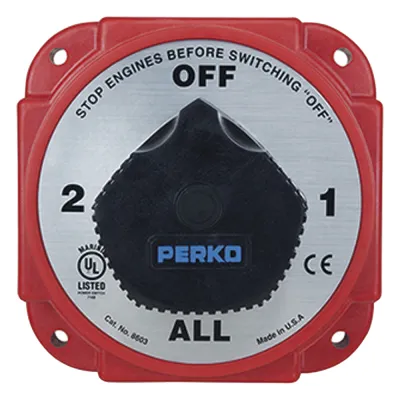 Switch Selector de Batería y Alternador de Servicio Pesado, para Sistemas Eléctricos Marinos