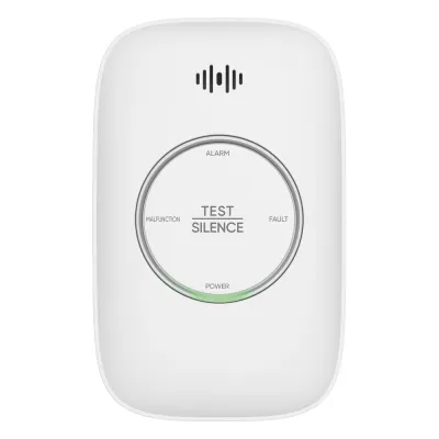 (HikFire) Detector de Gas LP Propano C3H8 / Alarma Temprana / Salida para cierre de Válvula y/o activación de Ventilador / Protección IP30 / Alarma de 70dB a 115dB a 1 metro de distancia