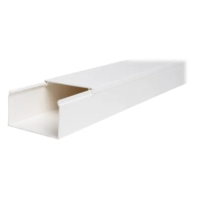 Canaleta TMK-4577 en PVC Blanco Autoextinguible: Solución Segura y Estética para Entornos Interiores, con Gran Capacidad de Resguardo de Cables, Medidas : 45 mm x 77 mm x 2.5 m (5500-01250)