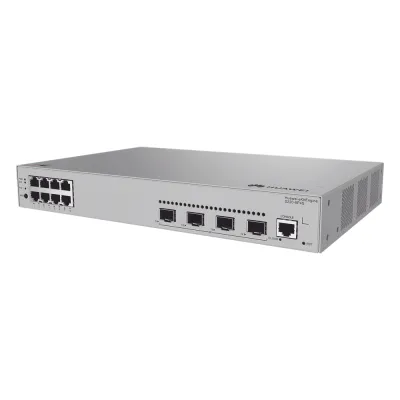 Switch de acceso eKit Administrable / Capa 2 / 8 Puertos PoE+ Gigabit + 4 SFP + Puerto Consola / PoE Perpetuo / Presupuesto PoE 125 W / Sin licenciamiento