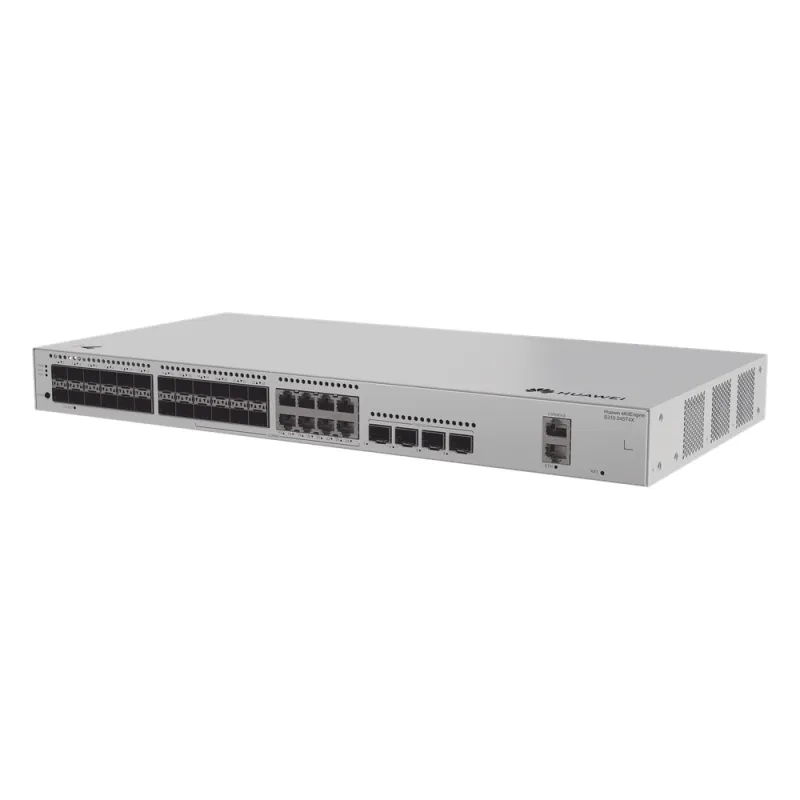 Switch de Distribución/Core Gigabit Administrable Capa 3 / 24 puertos 1GE SFP ( Combo con 8 Puertos 10/100/1000 Mbps) / 4 Puertos 10GE SFP+ Uplink / ERPS / Rutas Estáticas / iStack / Administración Nube Gratis