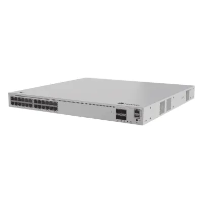 Switch de Distribución/Core Gigabit Administrable PoE Capa 3 / 24 puertos 1000/2.5Gbps (PoE) / 4 Puertos 10GE SFP+ Uplink / ERPS / Rutas Estáticas / iStack / PoE Perpetuo / 400W / Administración Nube Gratis