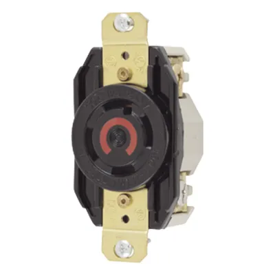 Receptáculo con Bloqueo de Media Vuelta Industrial 30 a 125/250 V CA / 3 Polos 4 Hilos / Nema L14-30R.